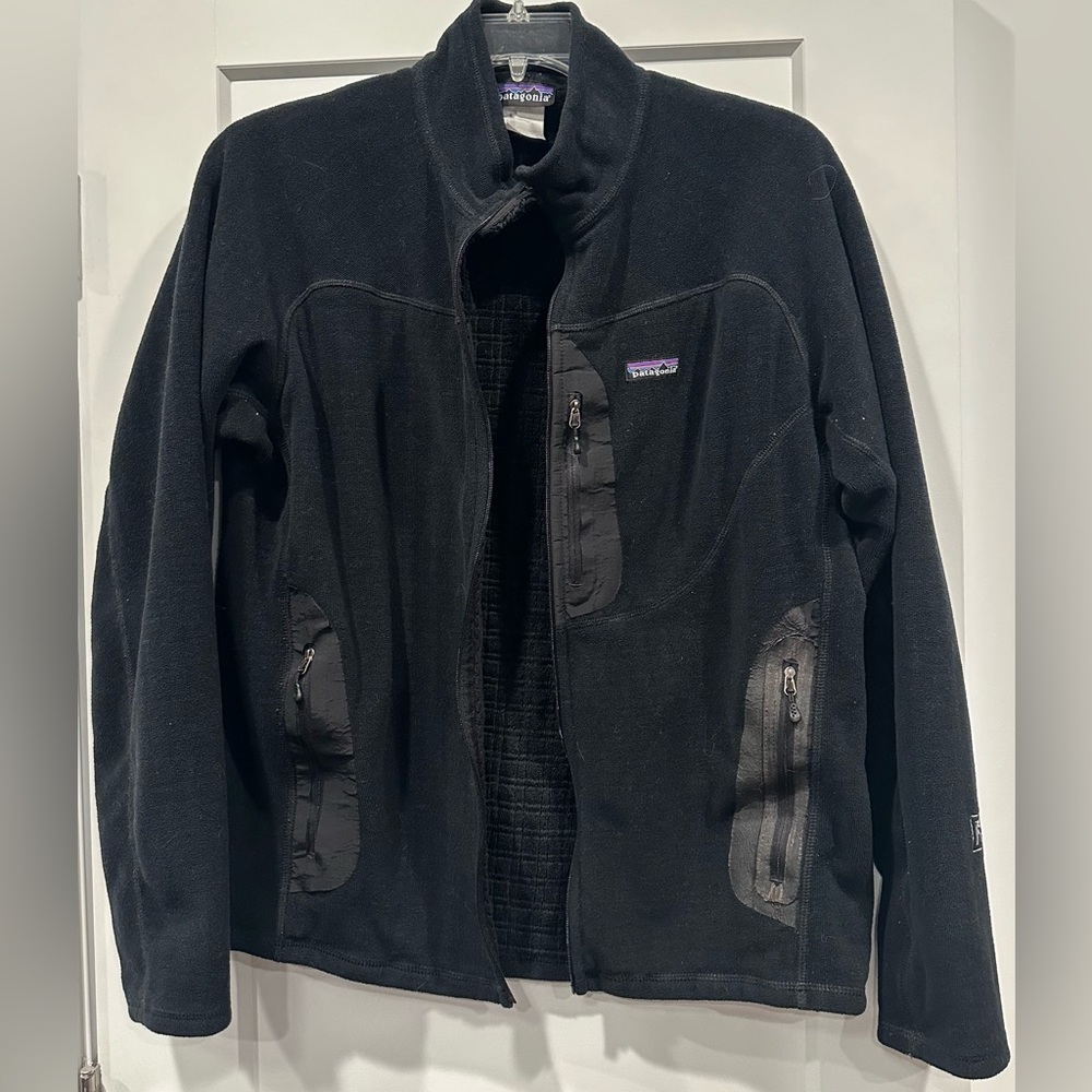 Vintage Mens PATAGONIA Black Microfleece Jacket